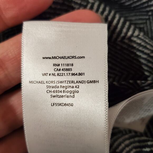 Michael Michael Kors Herringbone Blouse Top Womens Plus Size 2X Flowy Career - Picture 10 of 11
